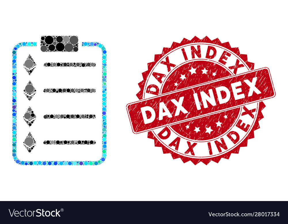 Collage ethereum list pad with distress dax index