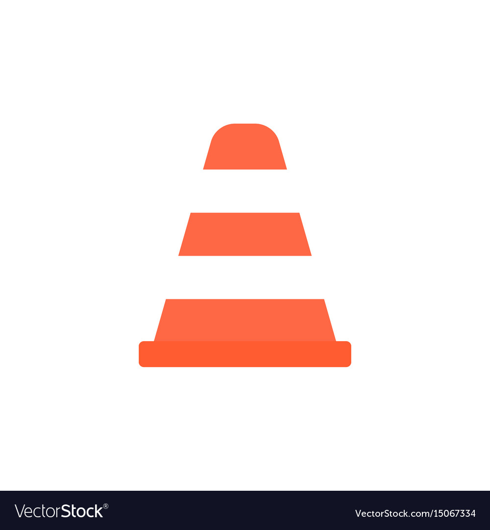 Cone solid icon navigation and traffic warning