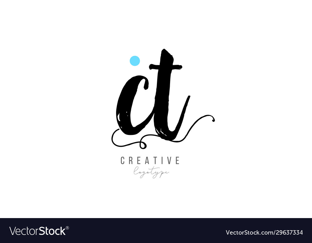 Ct c t vintage letter alphabet combination logo