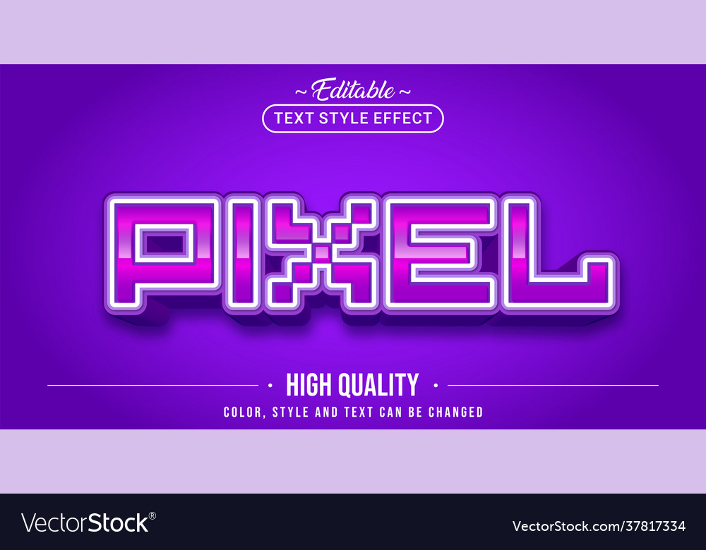 Editable text style effect - pixel
