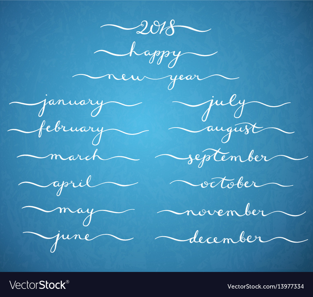 Hand-Lettered Month Collection