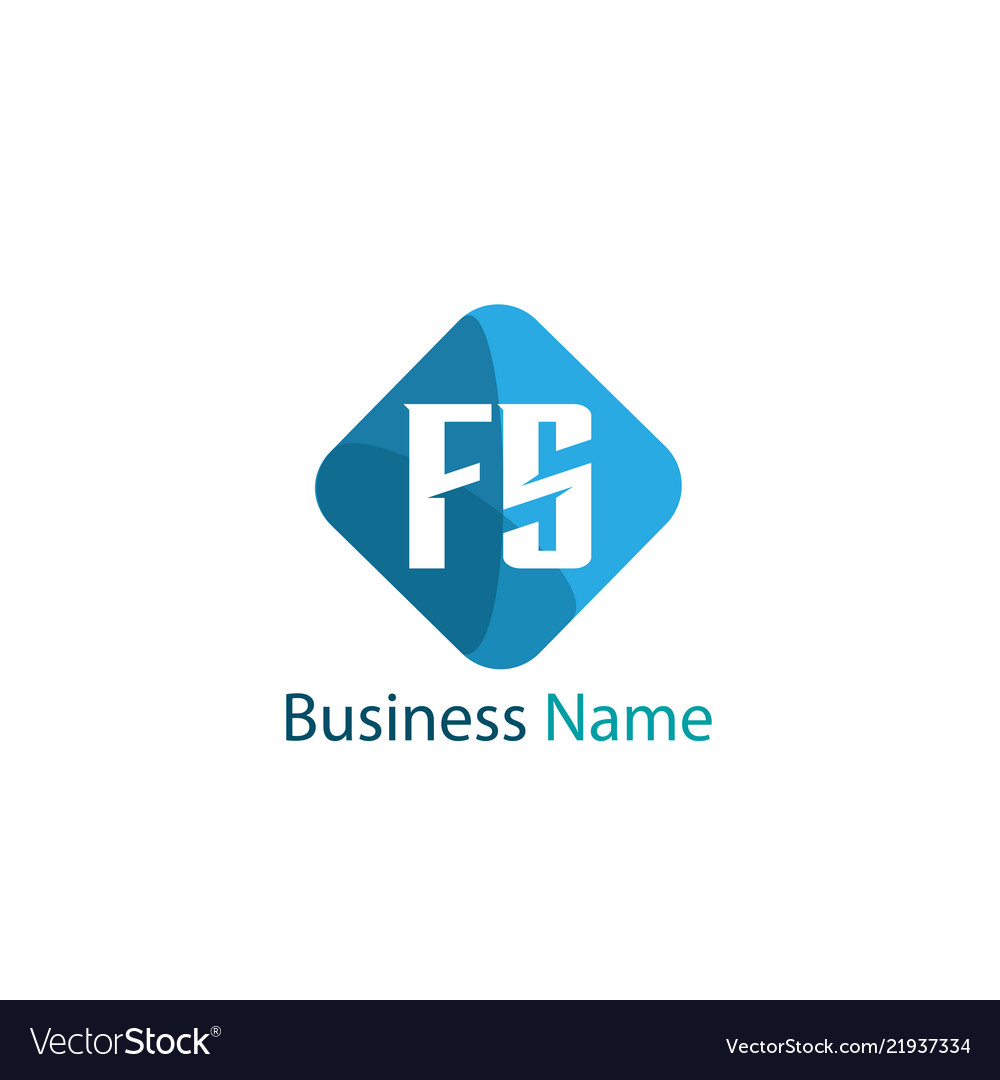 Initial letter fs logo template design