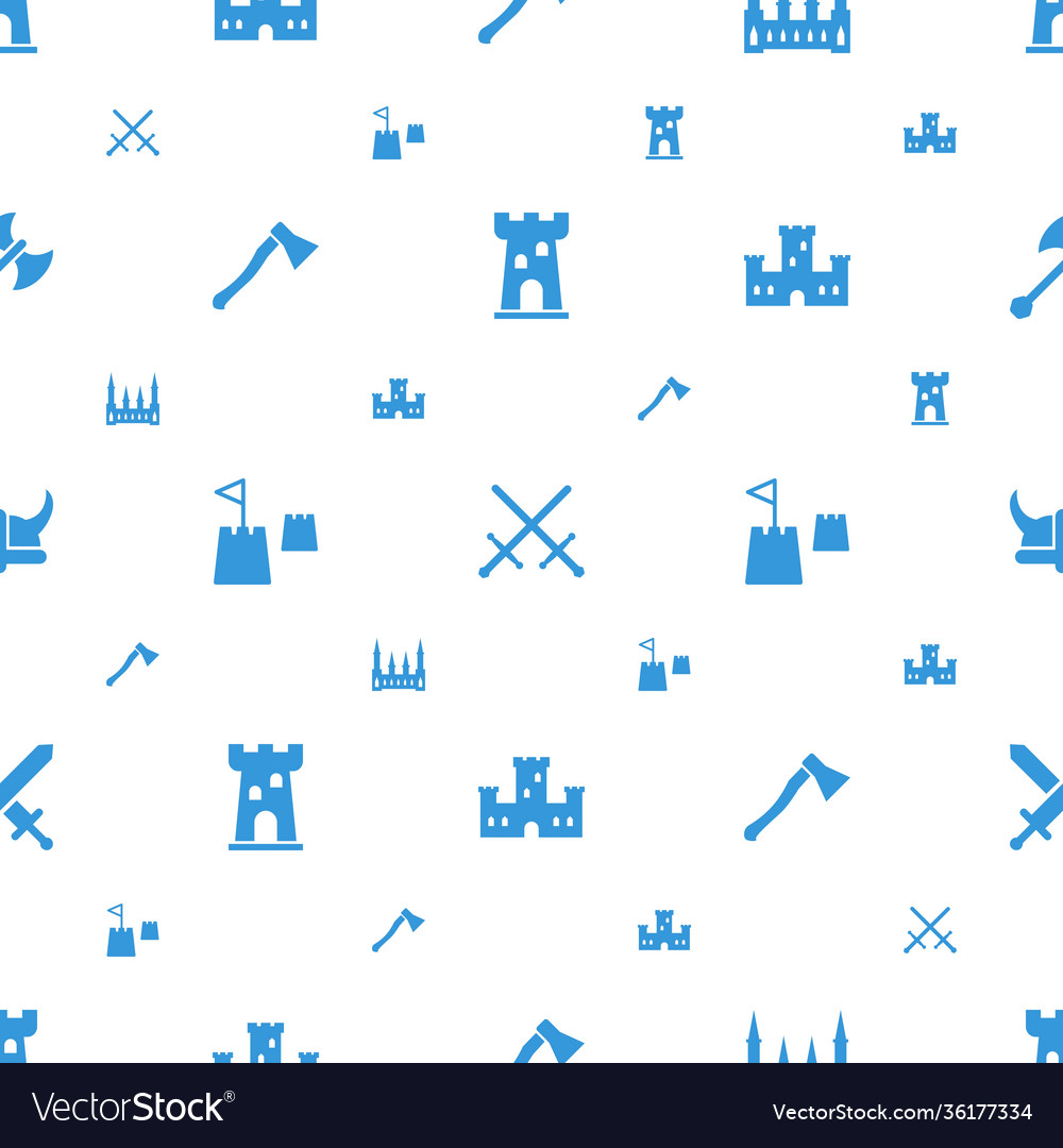 Knight icons pattern seamless white background