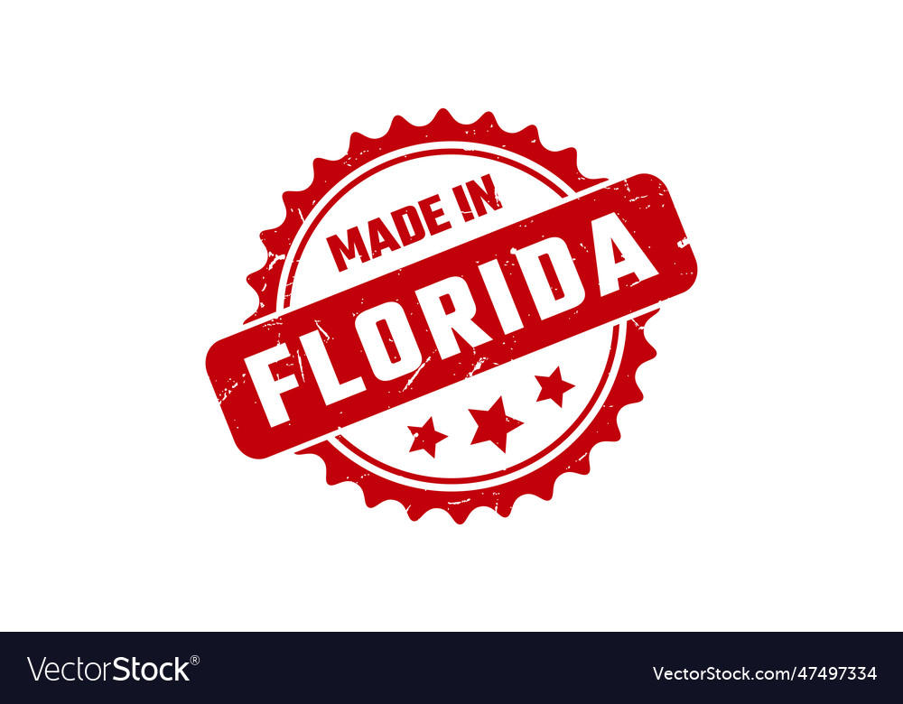 Made in florida rubber stamp Royalty Free Vector Image