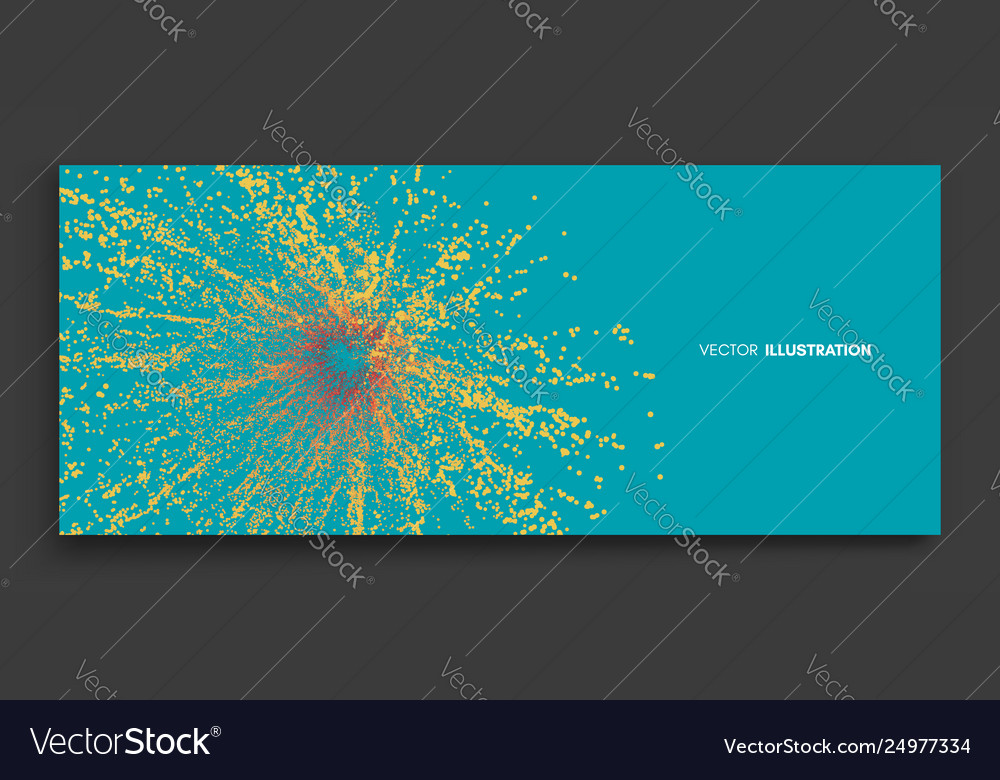 Point explode array dynamic emitted particles 3d Vector Image Point explode array dynamic emitted particles 3d