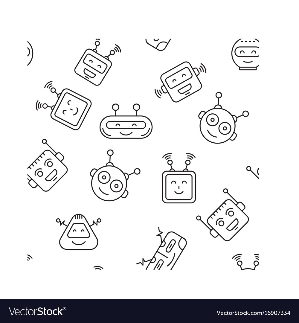 Robot seamless pattern