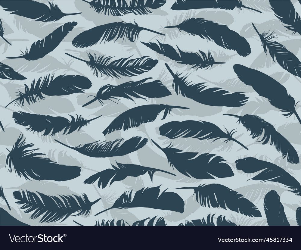 Seamless background with bird feathers