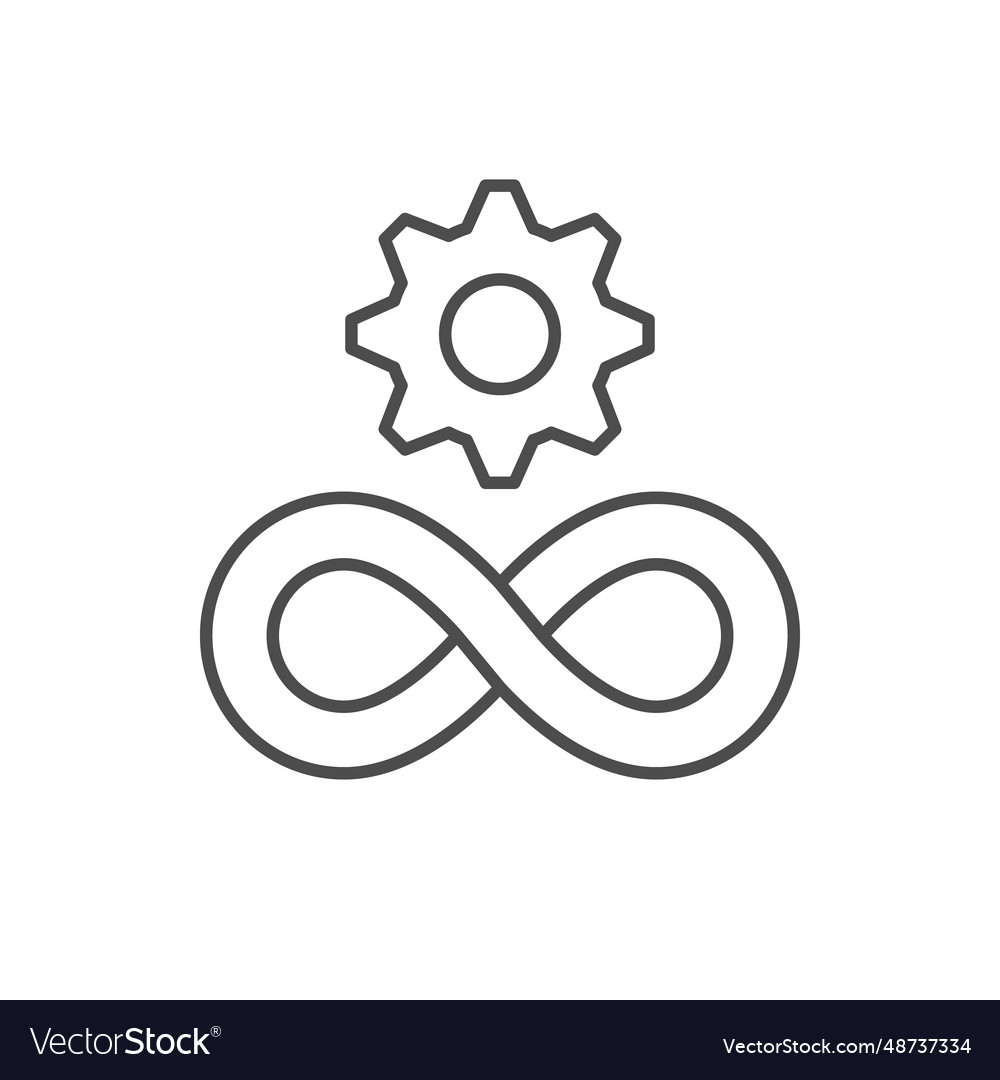 Software automation line outline icon Royalty Free Vector