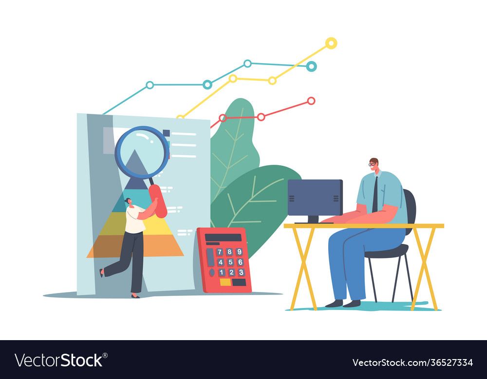 Statistical and data analysis for business Vector Image