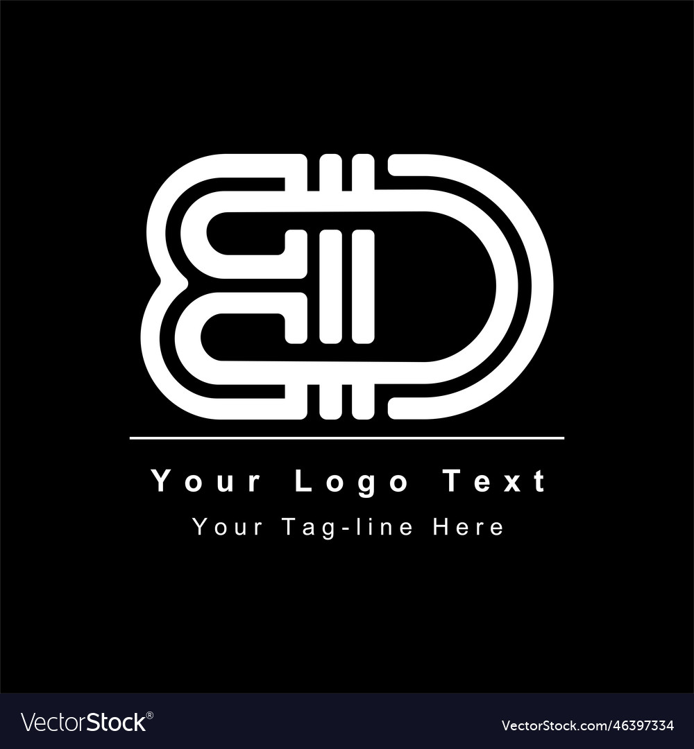 Template initial bd or db tech logo business id