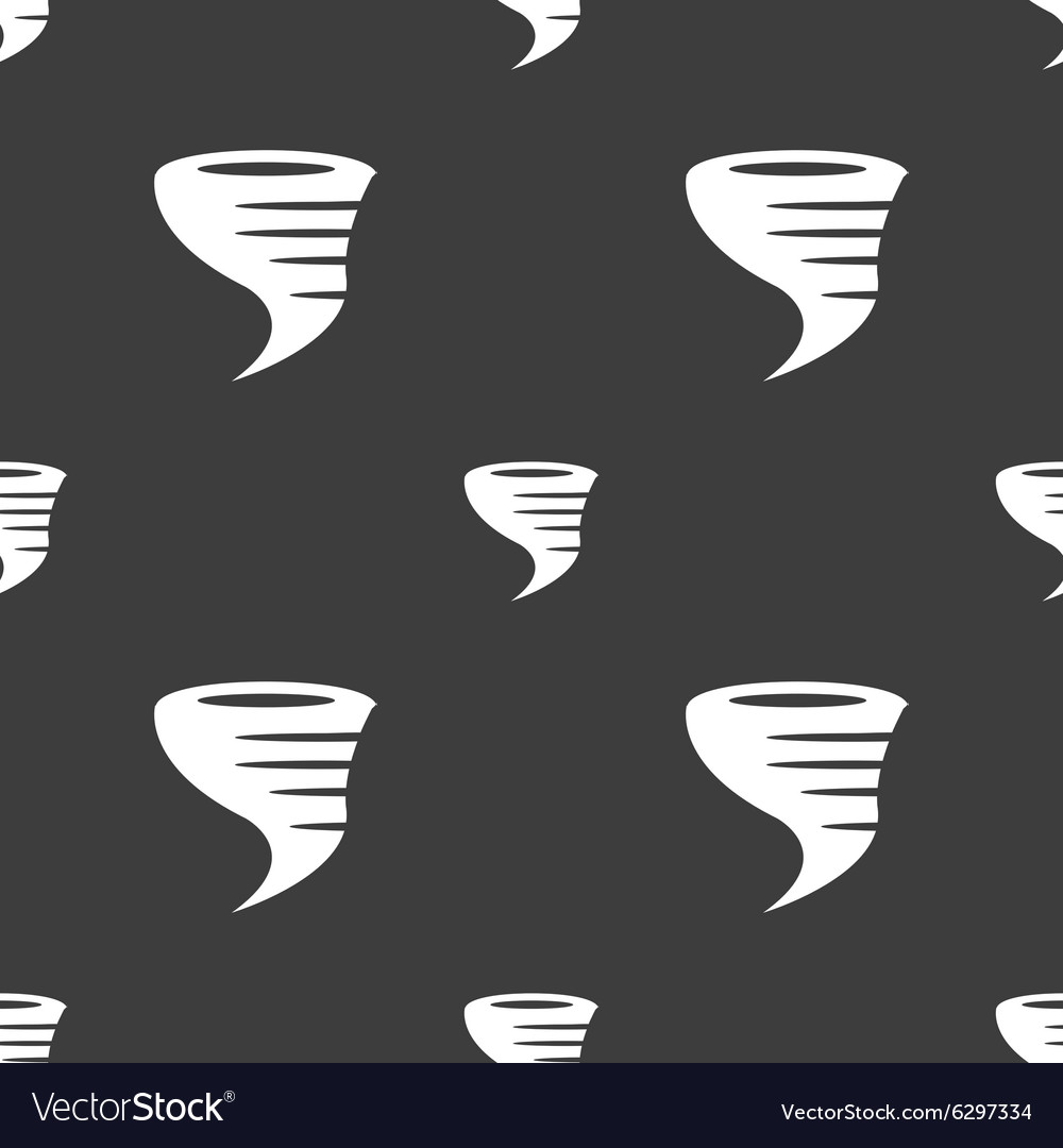 Tornado icon seamless pattern on a gray background