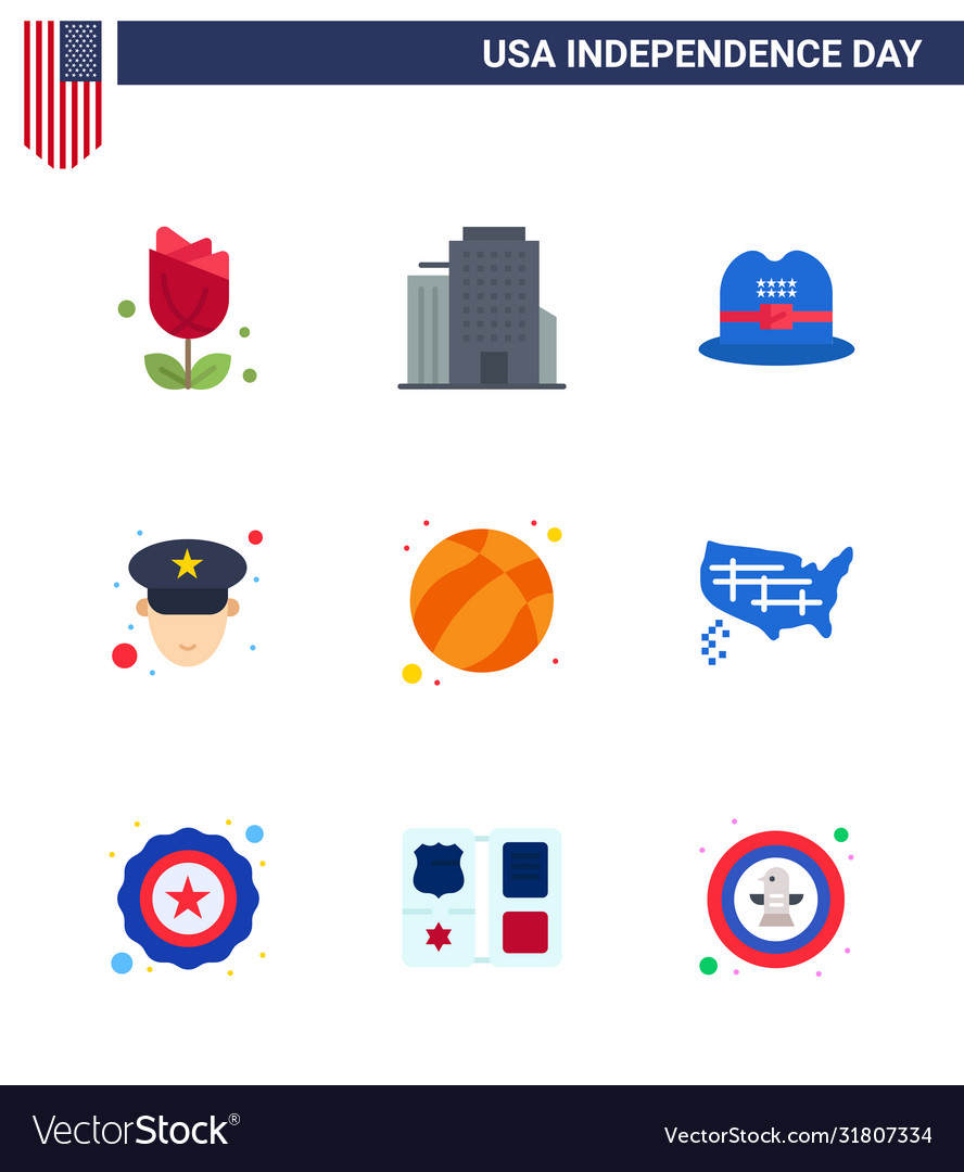 Usa happy independence daypictogram set 9