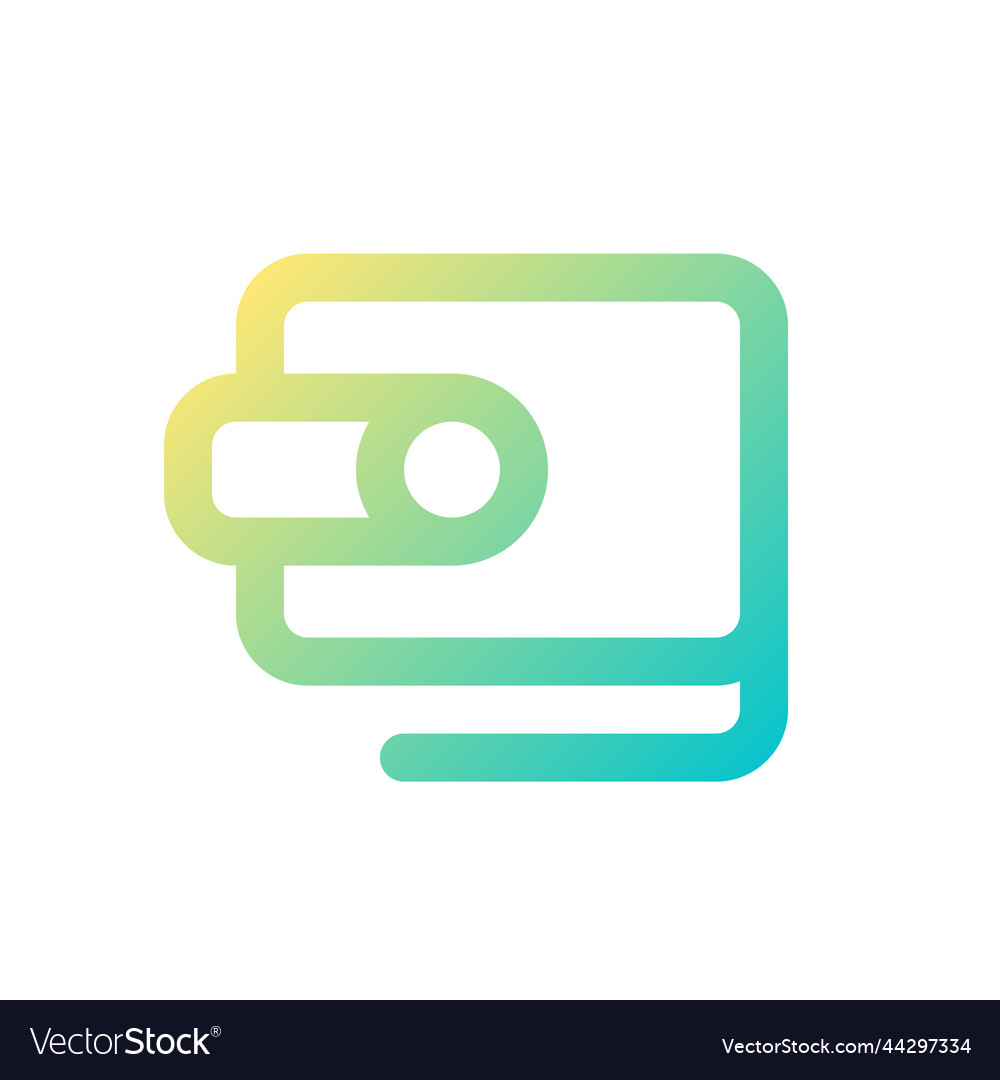 Wallet pixel perfect gradient linear ui icon vector image Wallet pixel perfect gradient linear ui icon