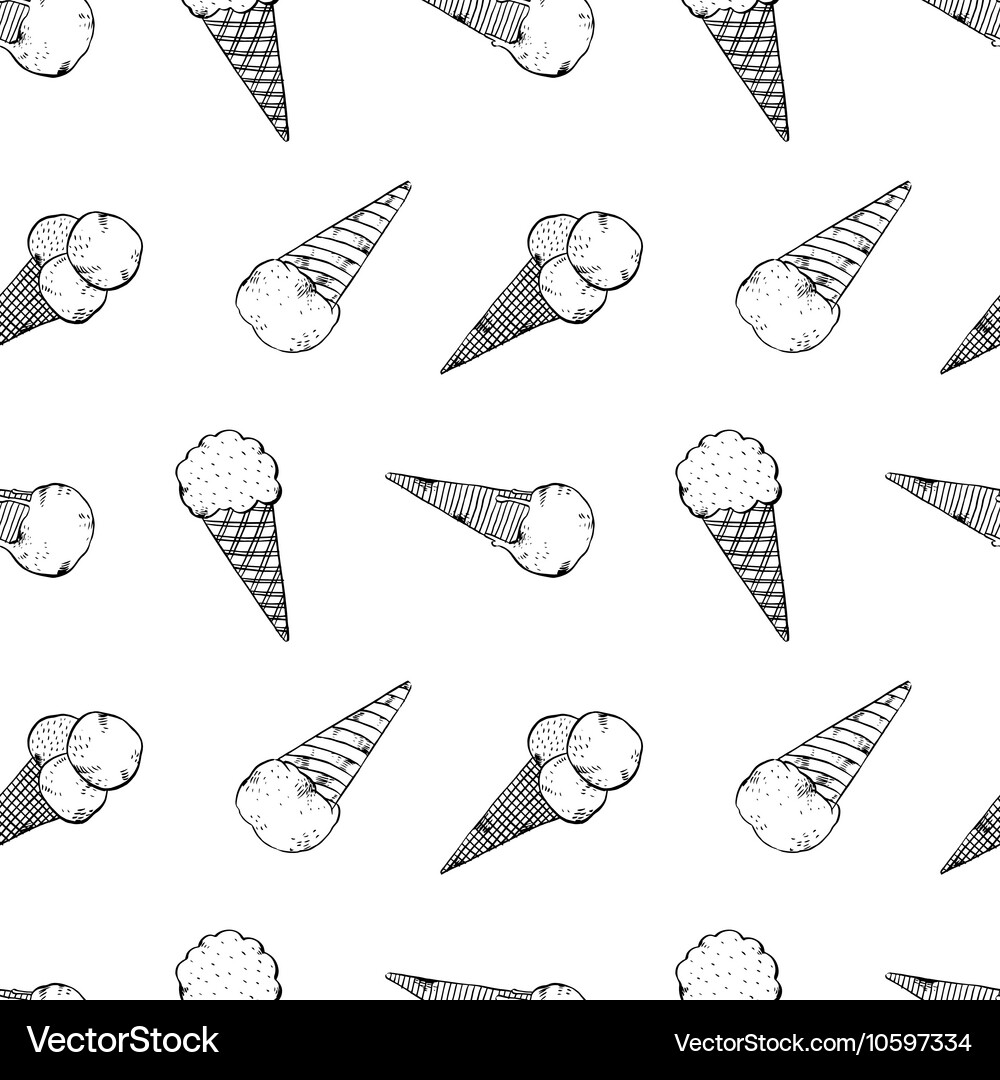 With cute hand-drawn ice Royalty Free Vector Image