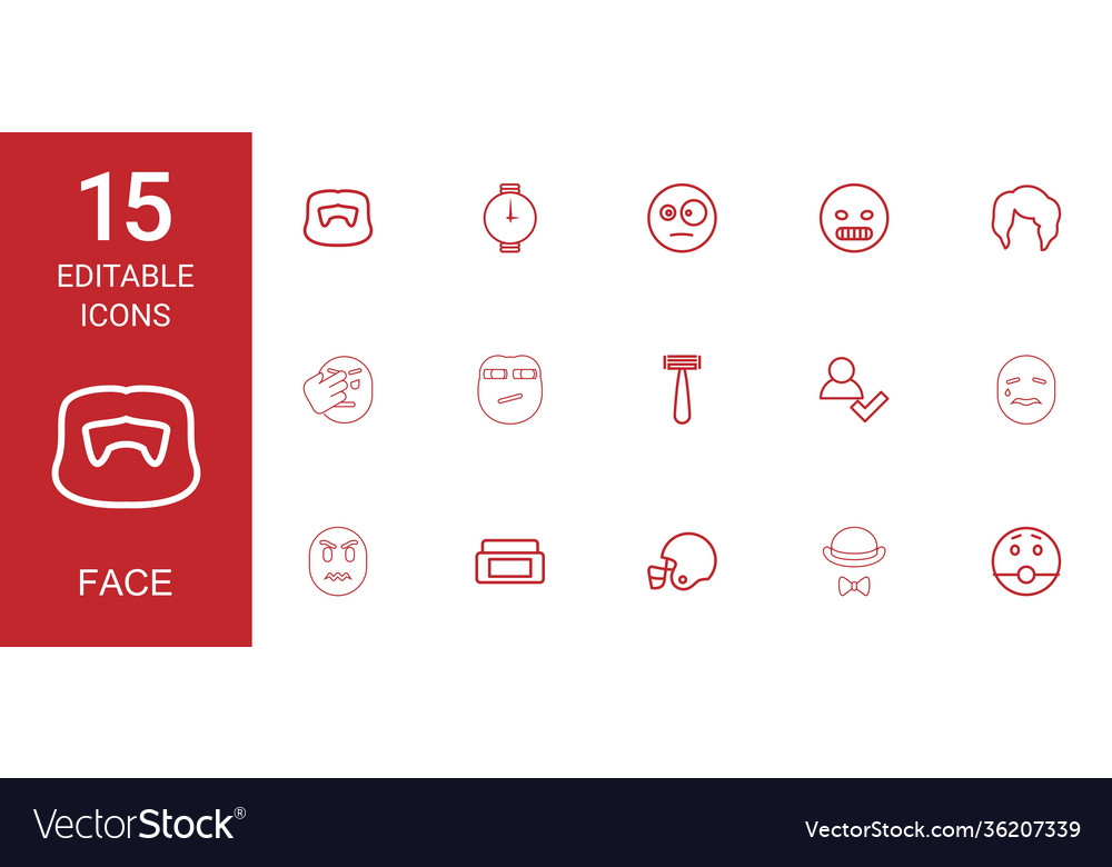 15 face icons