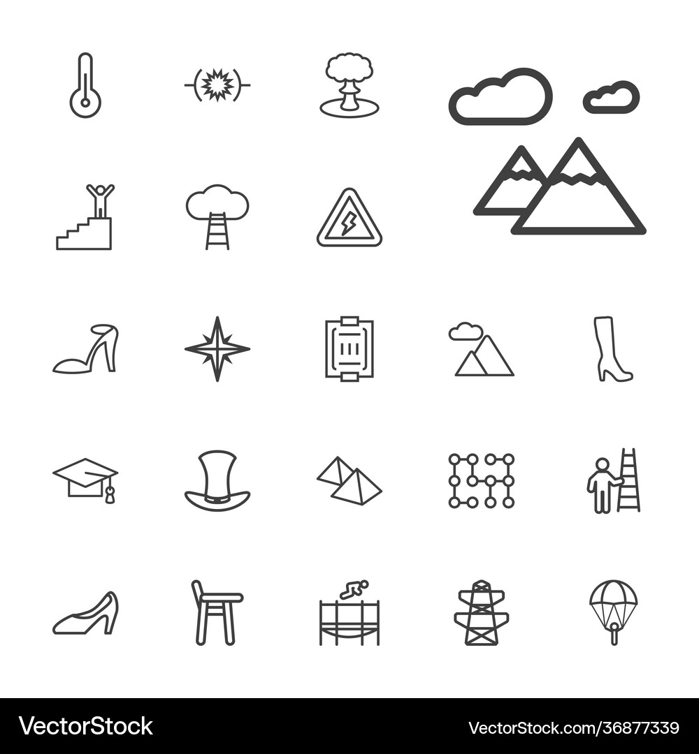 22 high icons Royalty Free Vector Image - VectorStock