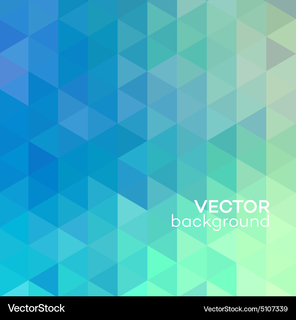 Blue geometric background with triangles Vector Image