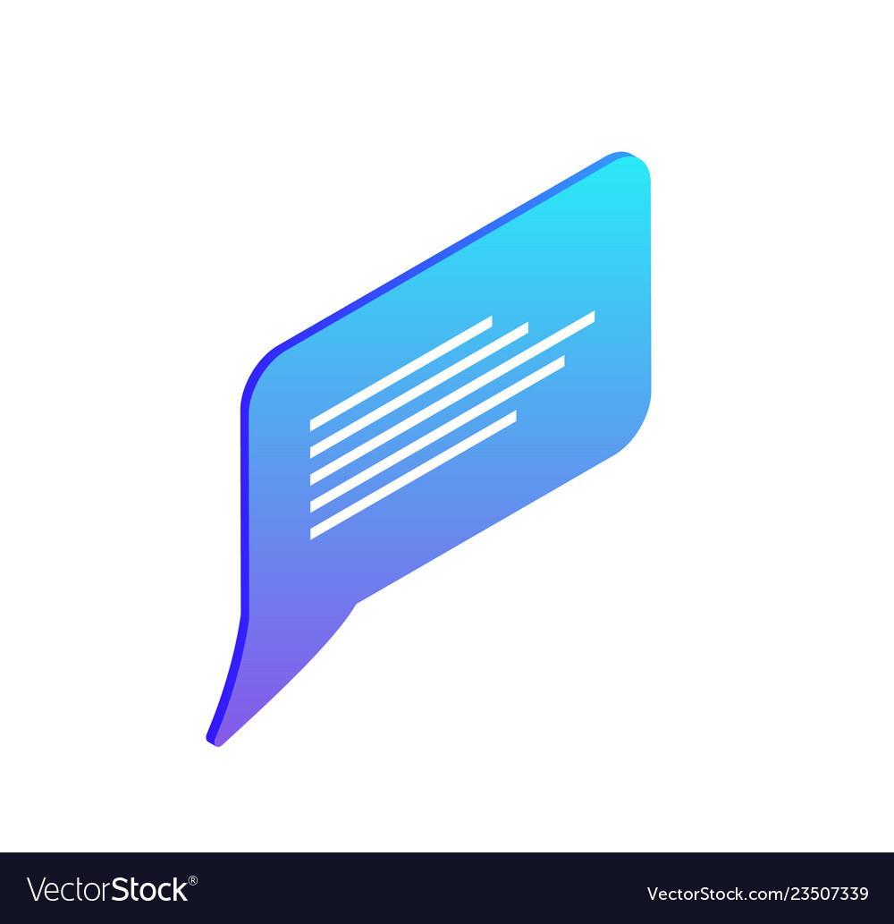 Chatting box bubble empty icon vector image Chatting box bubble empty icon