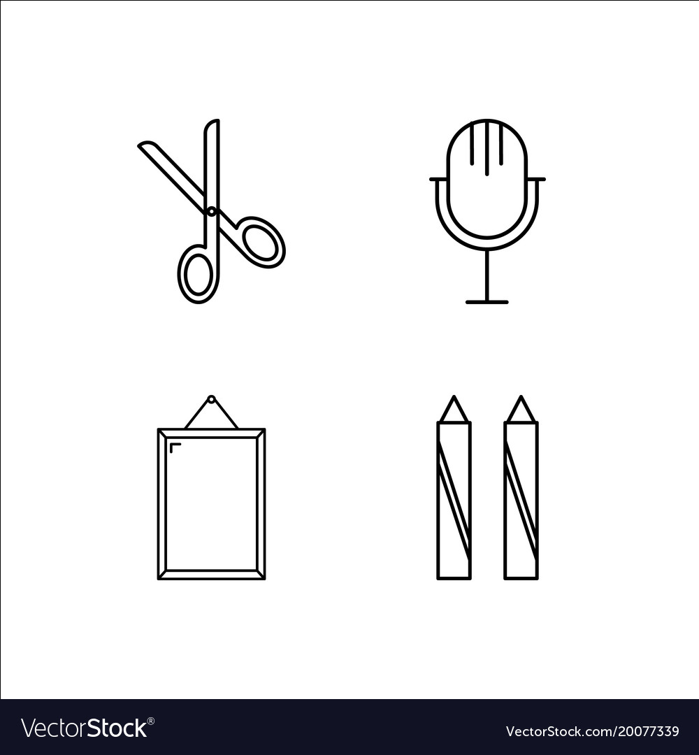 Design and studio simple linear icon setsimple