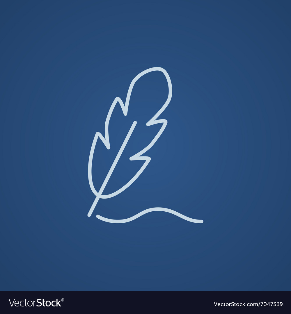 Feather line icon