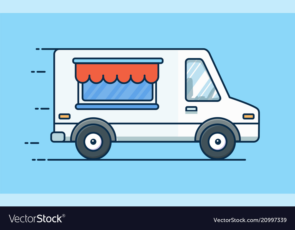 Lieferung von Lebensmittel LKW Picknick Vanille