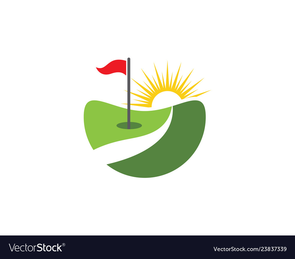 Golf Logo Template Icon Design Royalty Free Vector Image