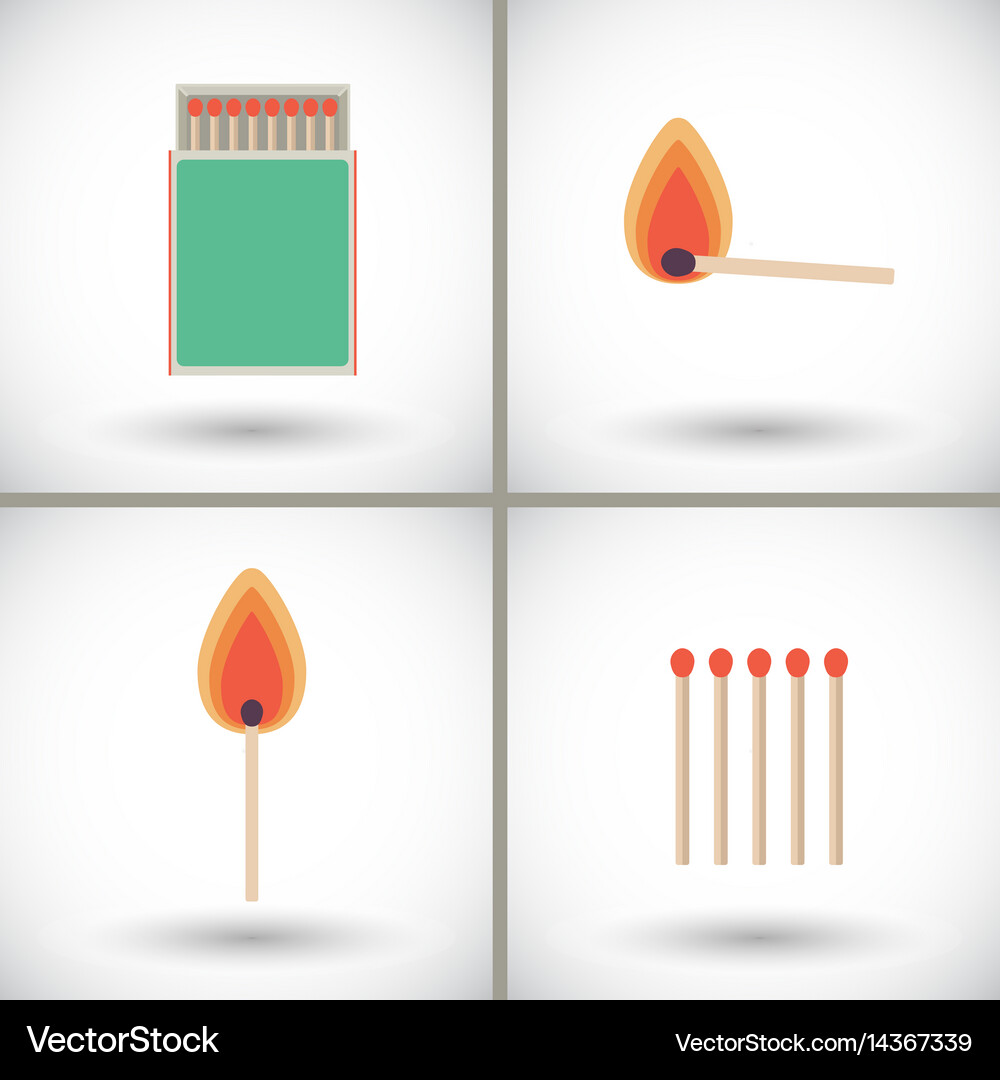 Match Sticks and Box Royalty Free Vector Image
