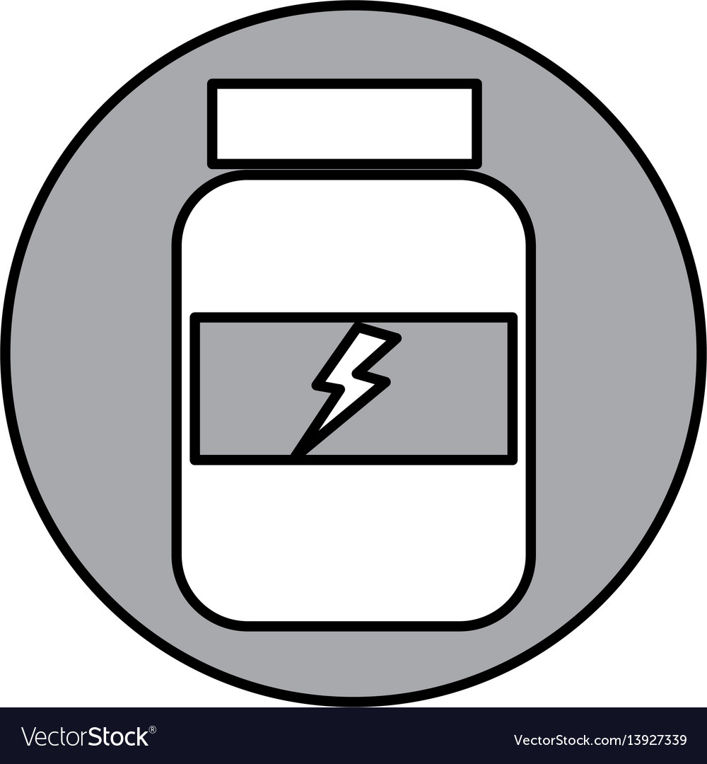 Protein Bottle Isolated Icon Royalty Free Vector Image