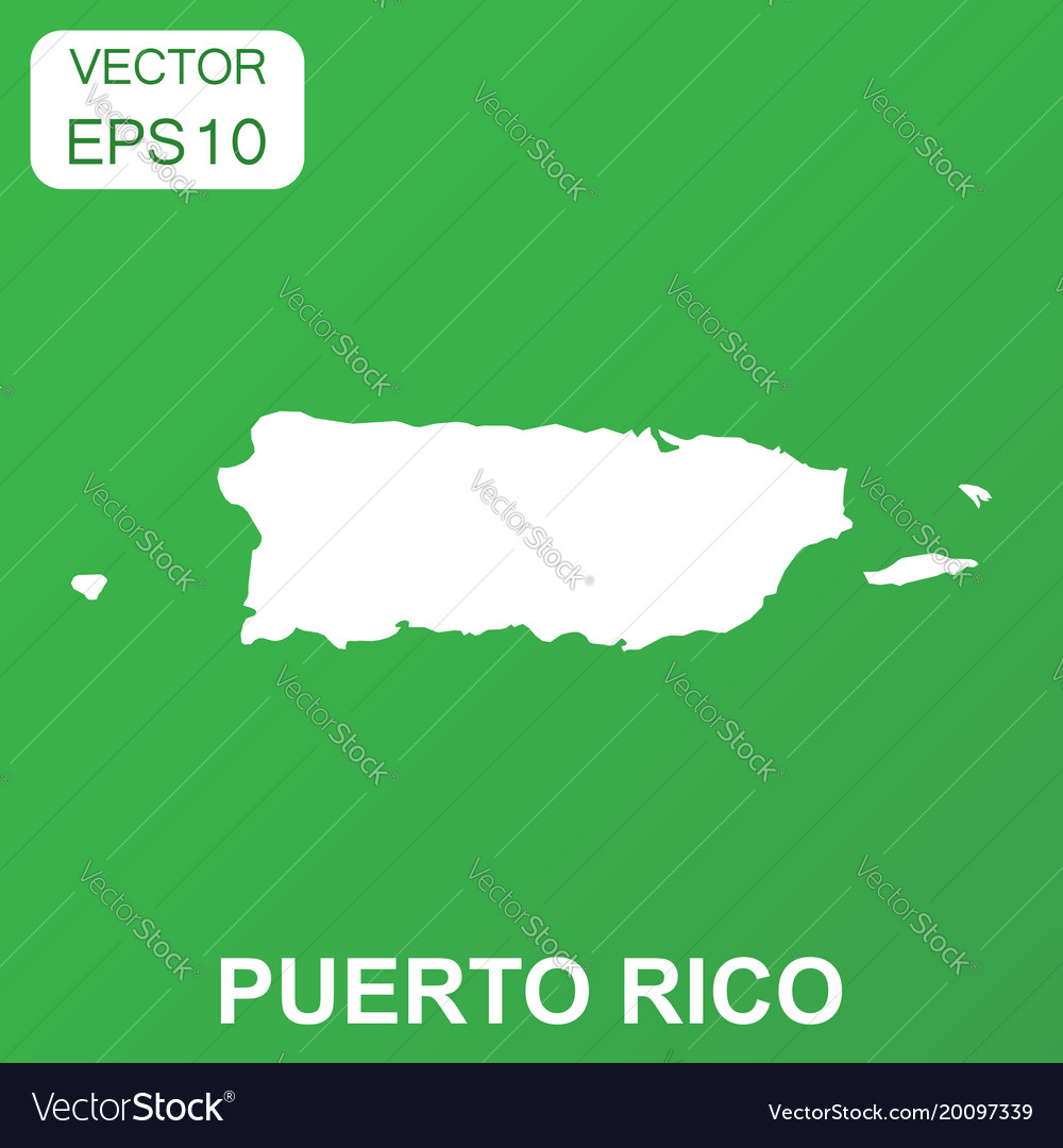 Puerto Rico Map Icon Business Concept Royalty Free Vector