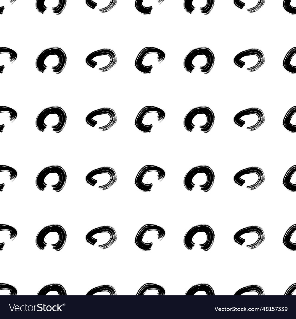 Seamless pattern with sketch circles shape