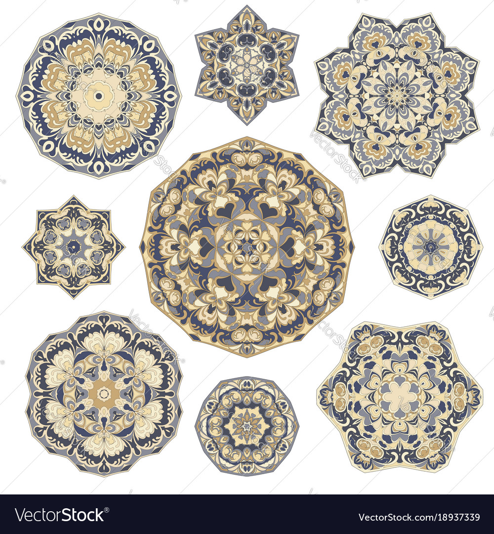 Set of abstract circular elements
