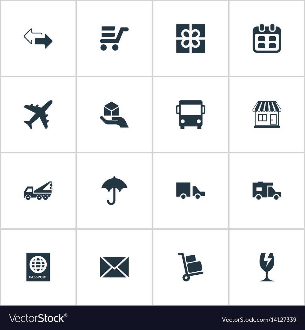 Set of simple handing icons
