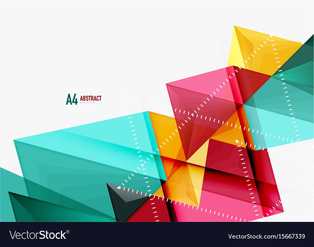 Triangular low poly a4 size geometric