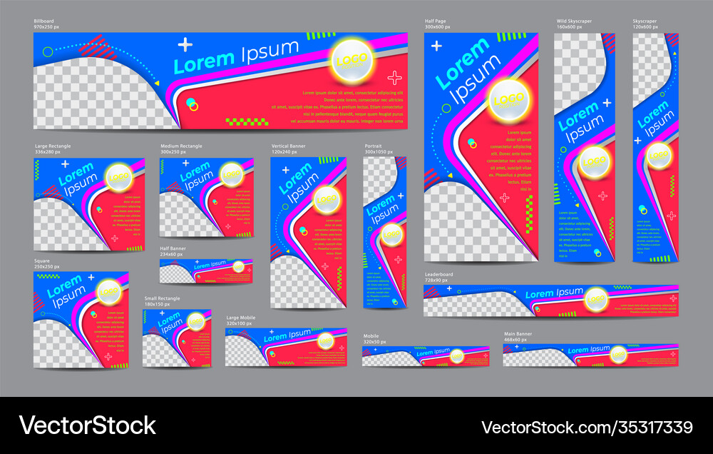Web banner template Royalty Free Vector Image - VectorStock