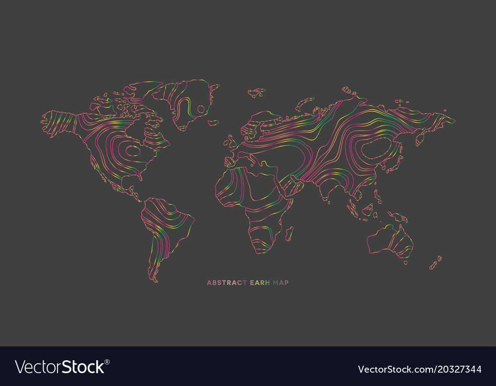 Abstrakte Erdkarte besteht aus bunten Streifen