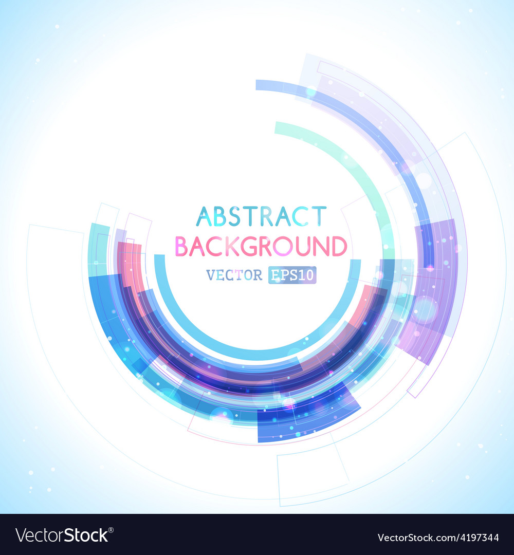 Onr abstract technology circle setting logo Vector Image