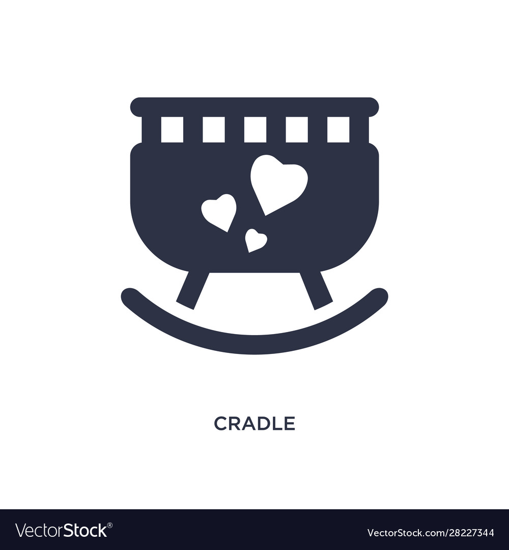 Cradle icon on white background simple element