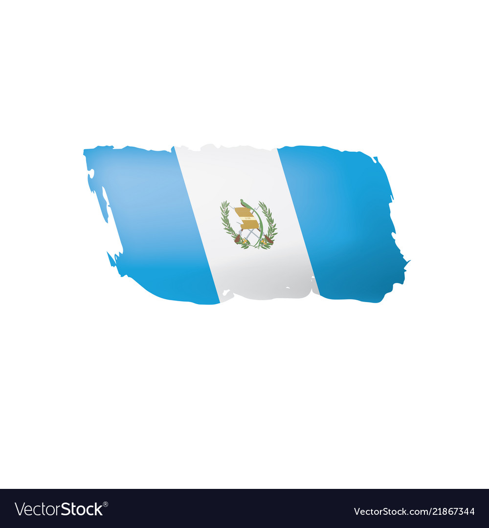 Guatemala flag on a white