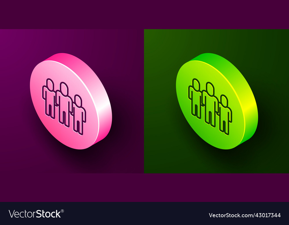 Isometric line project team base icon isolated Vector Image Isometric line project team base icon isolated