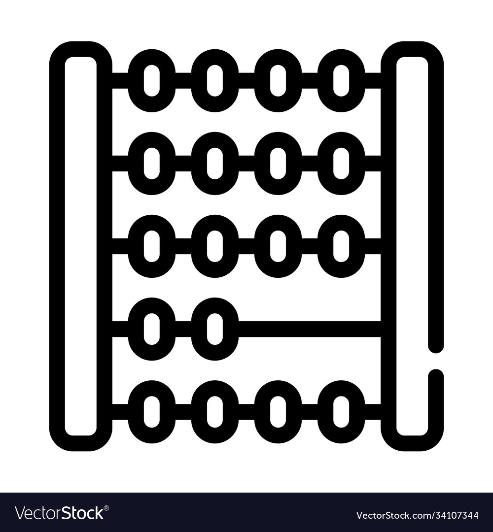 Mathematics lesson line icon black Royalty Free Vector Image