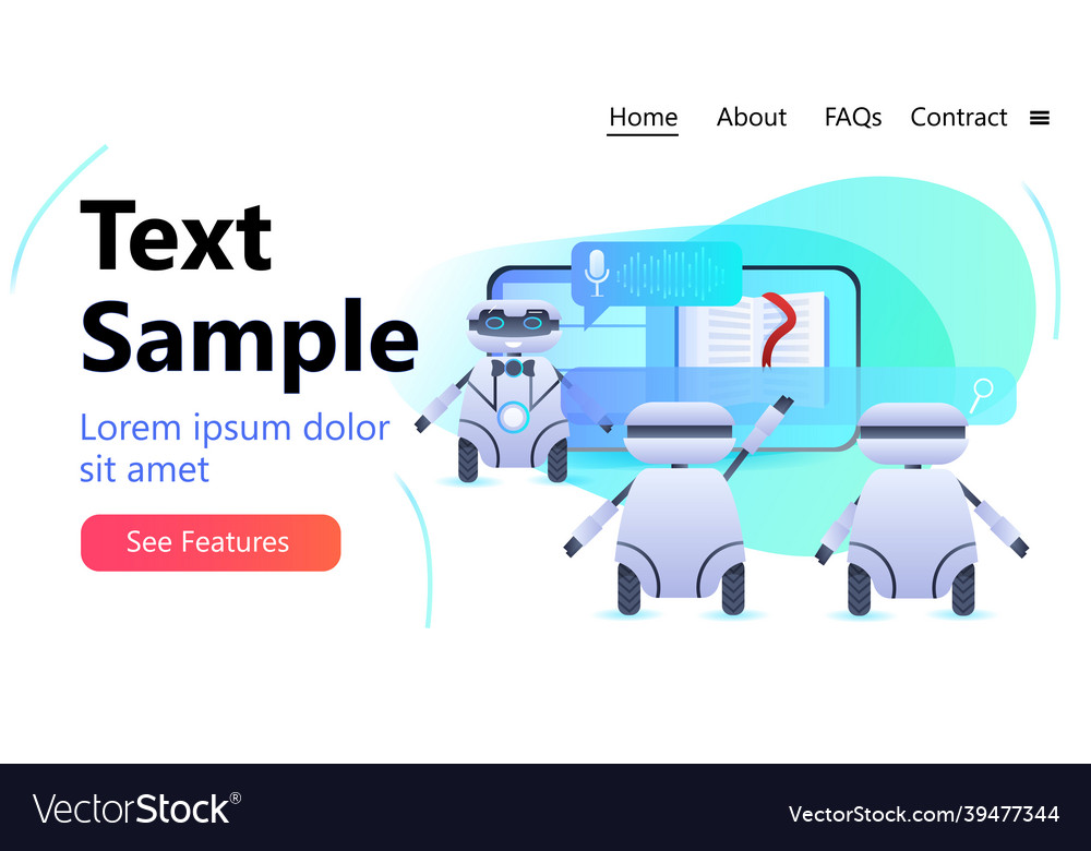 Modern robots chatbots assistants voice messages