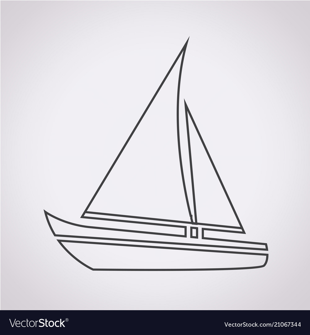 Sailing boat icon