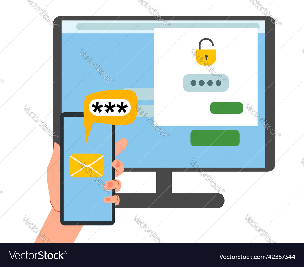 Security concept of two-factor authentication