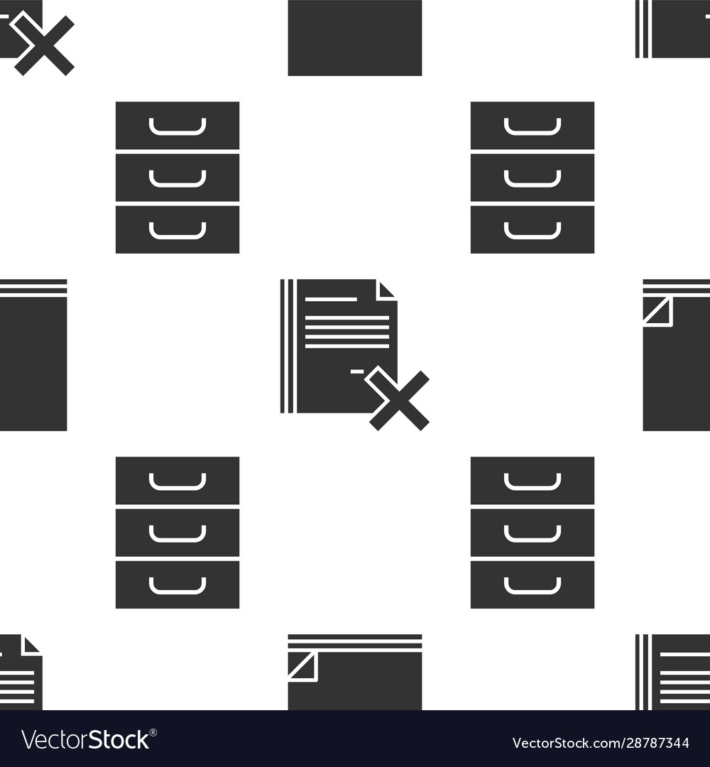 Set file document delete and drawer vector image Set file document delete and drawer