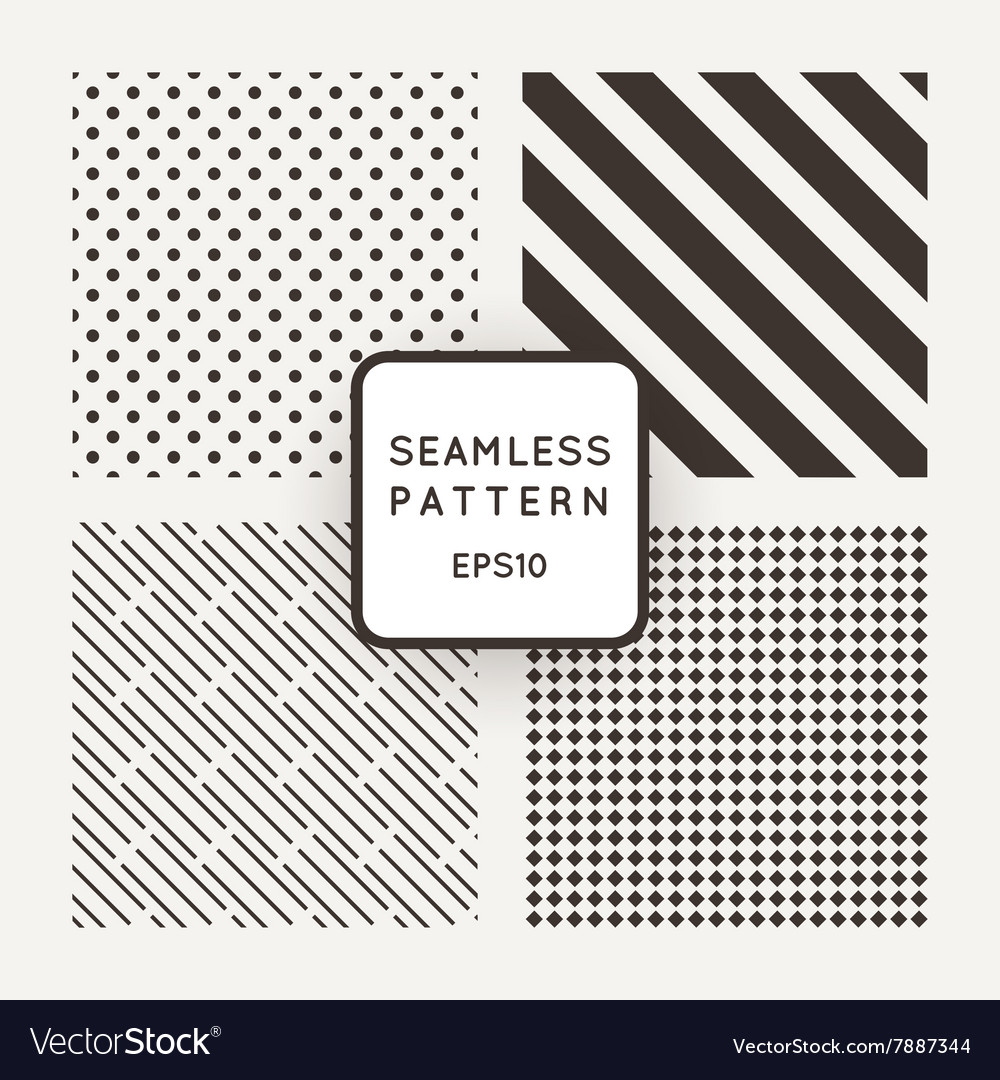Set of geometric seamless patterns