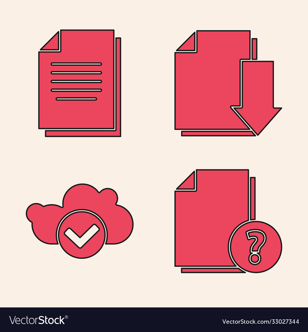 Set unknown document vector image Set unknown document