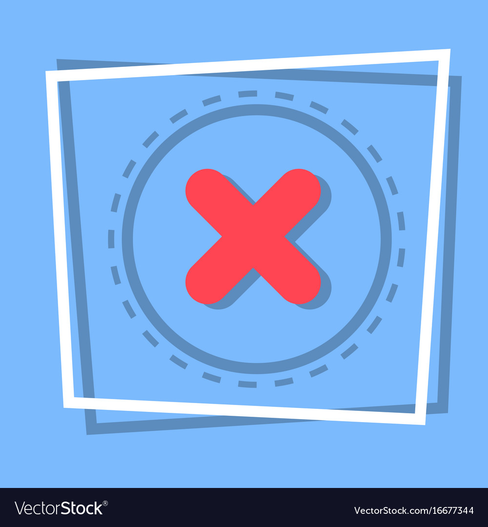 X icon cross decline button interface concept