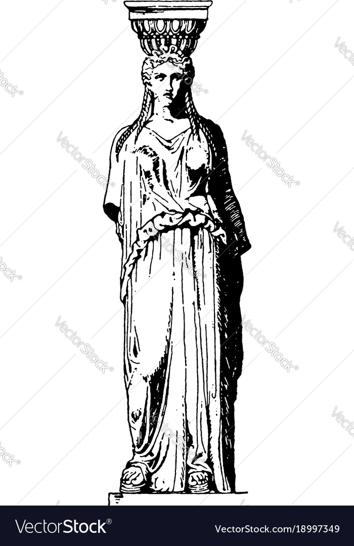 Ancient Greek Caryatid Sculpture