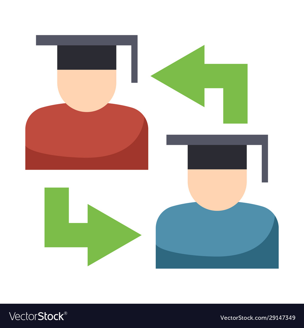 Asynchronous learning flat color icon