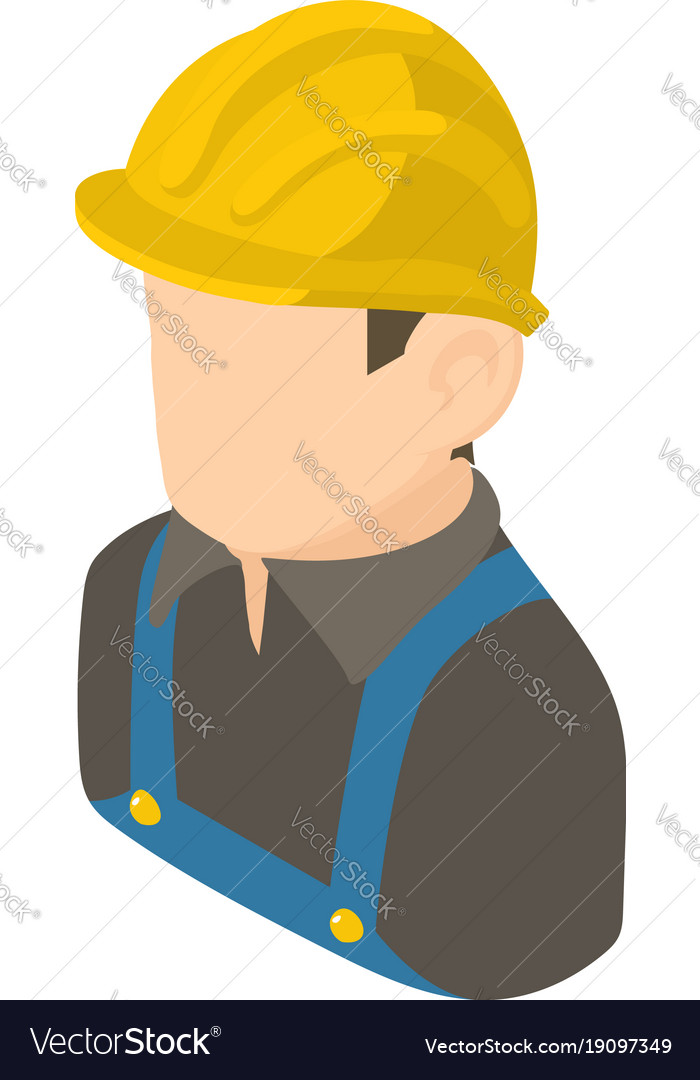 Download Builder engineer icon isometric 3d style Vector Image